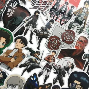 103050pcspack attack on titan anime stickers laptop guitar motorcycle luggage skateboard bicycle car stickers waterproof st free global shipping