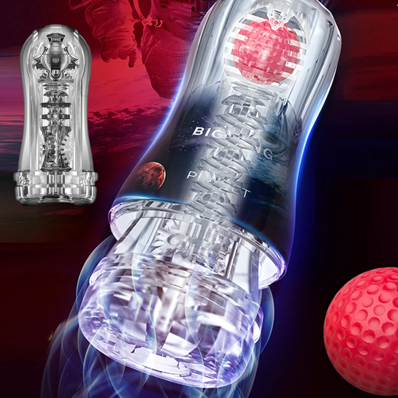 Прозрачный Мужской мастурбатор искусственная сосающая чашка Вагина Мягкая