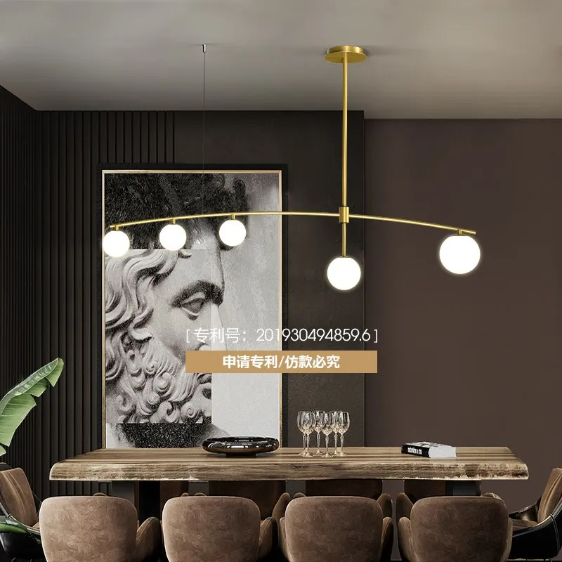 Современная светодиодная люстра с черным/золотым стеклянным шаром лампа в