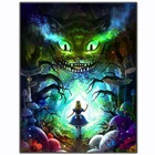 Алмазная 5D живопись сделай сам, 100%, полноразмернаякруглая вышивка Алиса в стране чудес, мультяшная Алмазная вышивка из Дисней, вышивка крестиком