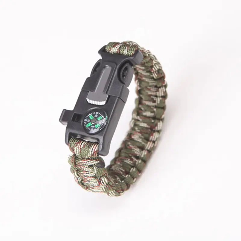 Beste Schraper Fluitje Gesp Sieraden Mannen Womenmulti Functionele Emergency Paracord Armband Survival Parachute Outdoor Gereedschap