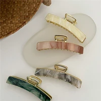 new large hair claw acetate metal geometric colorful pastel color hair clip grab clamps new women headwear accessories