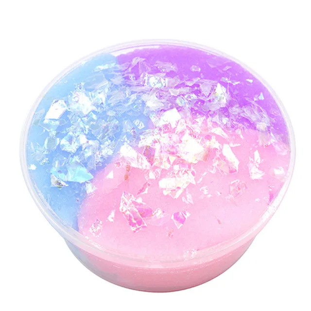 Blue Purple Pink Горячая Распродажа разноцветные шармы хлопок Волшебная слизь пушистый полимерный Шелковый Пластилин Аксессуары Анти Стресс грязи детские игрушки - Цвет: Blue Purple Pink