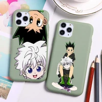 hunter x hunter hxh gon killua anime phone case for iphone 13 12 11 pro max mini xs 8 7 6 6s plus x se 2020 xr candy green cover