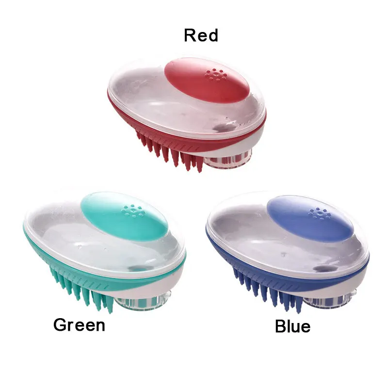 Щетка для ванной расческа собак силиконовый шампунь спа процедур Массажная