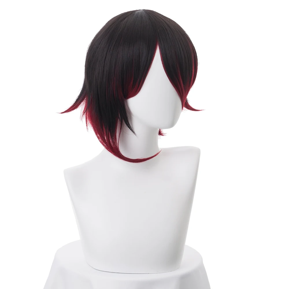 RWBY Красный Трейлер рубиновый худи с розой короткие черные красные Омбре косплей