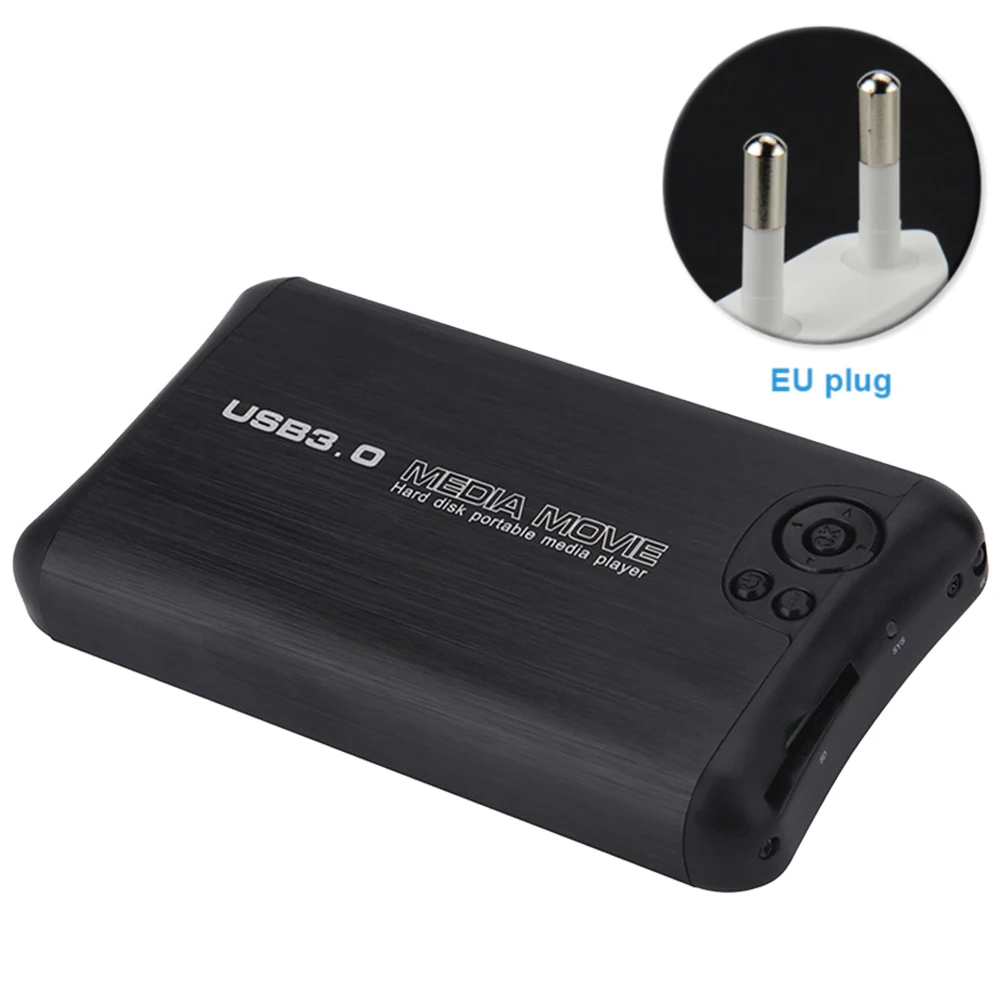 Музыка H.264 1080P USB3.0 AV выход мини медиаплеер Autoplay SATA Поддержка MKV видео Портативный U