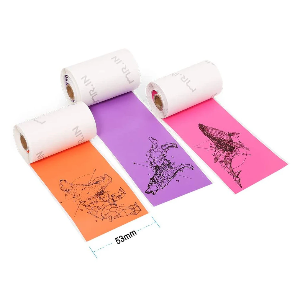Thermal Paper Phomemo Printable Sticker Self Adhesive Photo Rolls for M02/M02S/M02Pro Mini Protable Printer | Канцтовары для офиса