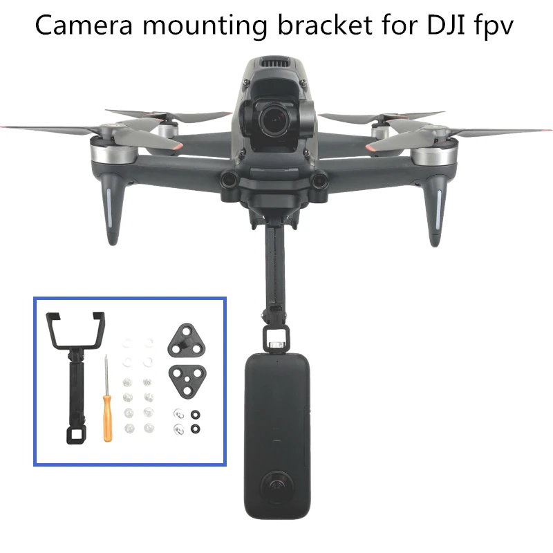 

Sports Camera Adapter Mount Clamp Holder for DJI FPV Camera Top Bracket For Gopro/Action Fix Expansion Kit Flashlight Accessory