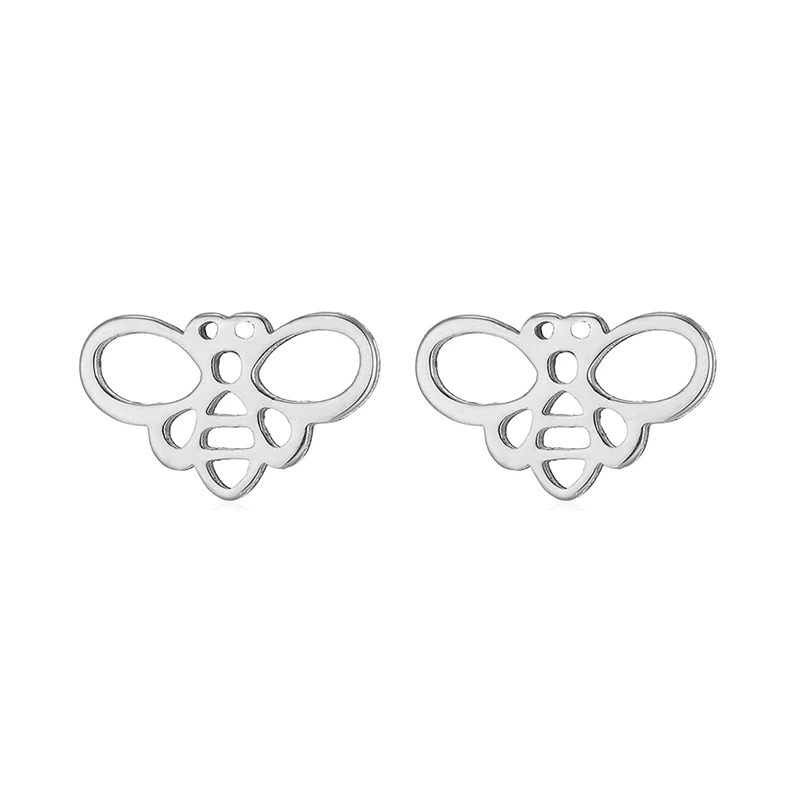 SMJEL Earrings For Women Cute Bee Stud Earings Korean Earring Ladies Girls Stainless Steel Jewelry 2020 | Украшения и аксессуары