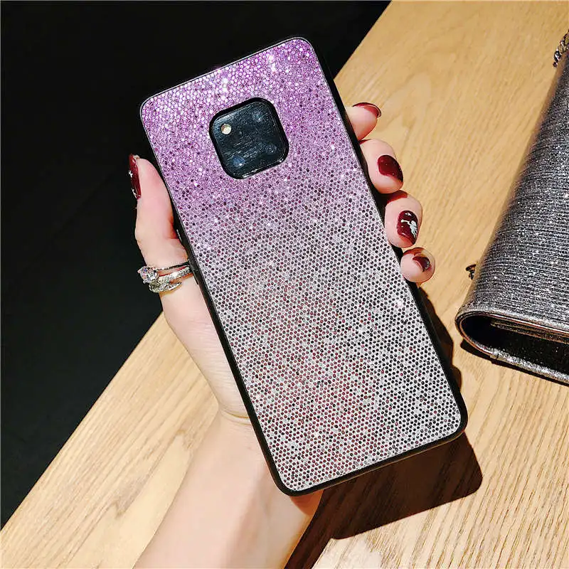 Gradient Purple Для Huawei P30 Mate 20 Pro Lite чехол P Smart для Huawei P20 Pro Lite чехол Honor 10 8X Чехлы роскошный блестящий силиконовый - Цвет: Gradient Purple