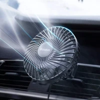 baseus mini air vent mounted usb fan 3 speed air cooling fan for car air outlet car backseat 360 rotatable car fan for car use