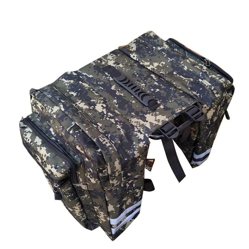 Горячая AD горный велосипед задний полка мешок двойной желтовато коричневый два