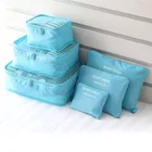 Многоцветная дорожная сумка для хранения одежды из 6 предметов, водонепроницаемый переносной багаж сумка для хранения, упаковочная коробка, многофункциональная сумка для хранения