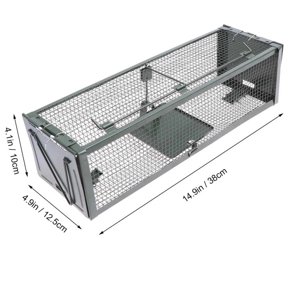 

Humane Animal Live Cage Rat Cage Trap Home Use Catcher Live Rodent Control (Green)