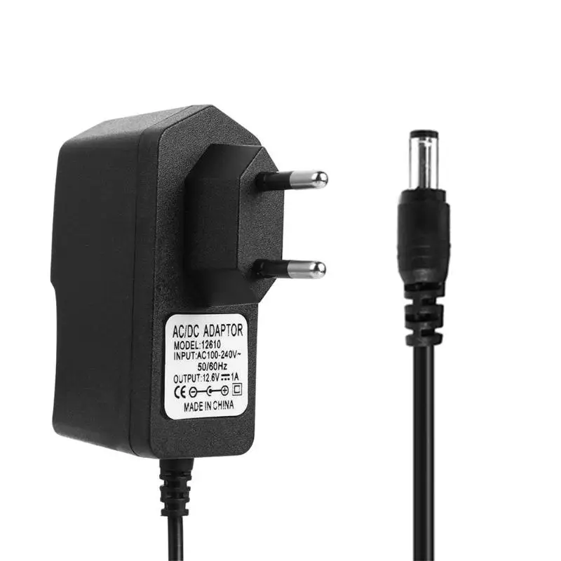12.6V 1A ALLOYSEED для 18650 Литий Батарея Зарядное устройство Plug AC 110-240V DC/DC 4,2 V 8,4 V 12,6 V 16,8 V 21V 1A 2A Зарядное устройство адаптер Мощность адаптер - Цвет: 12.6V 1A