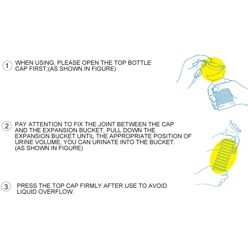 750 мл уличный портативный писсуар складной мини-туалет для женщин мужчин детей
