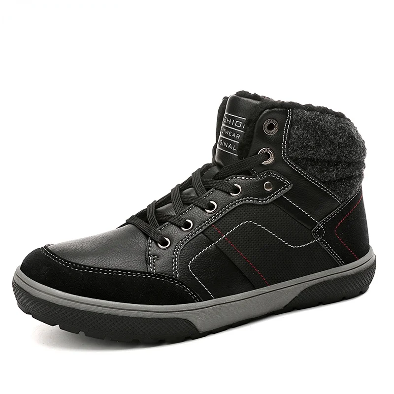 

Brand Western Boots Casual Men Ankle Boots Winter Warm Short Plush Rome Style Outdoor Hiking Shoes Sneakers Men Shoes for Male
