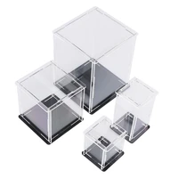 acrylic display case self assembly clear cube box uv dustproof toy protection transparent cabinet model car action figure doll