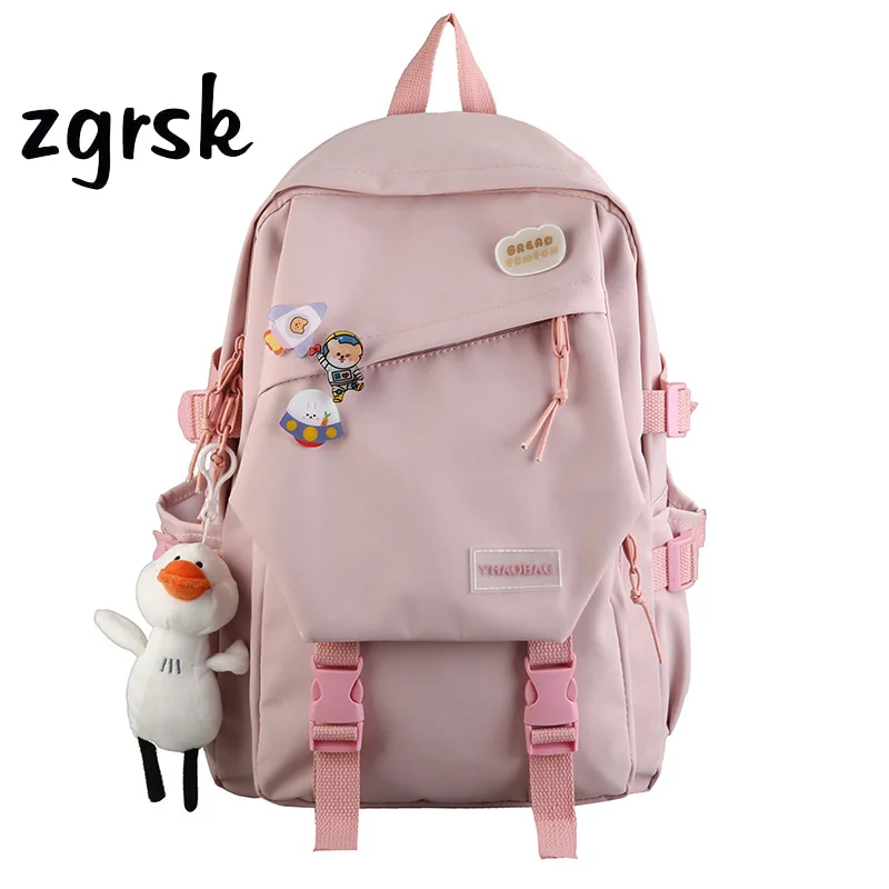 

Женский рюкзак в Корейском стиле, модные черные студенческие рюкзаки для девочек-подростков, водонепроницаемые школьные ранцы