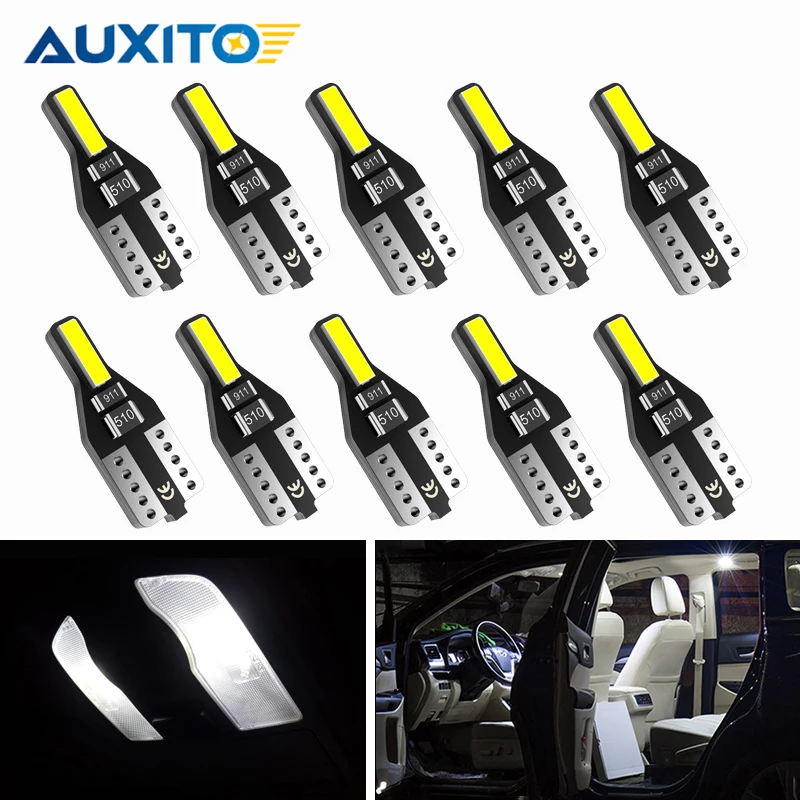 AUXITO 10 шт. T10 светодиодный Автомобильные фары W5W 6000 К белый интерьер лампы для BMW E46