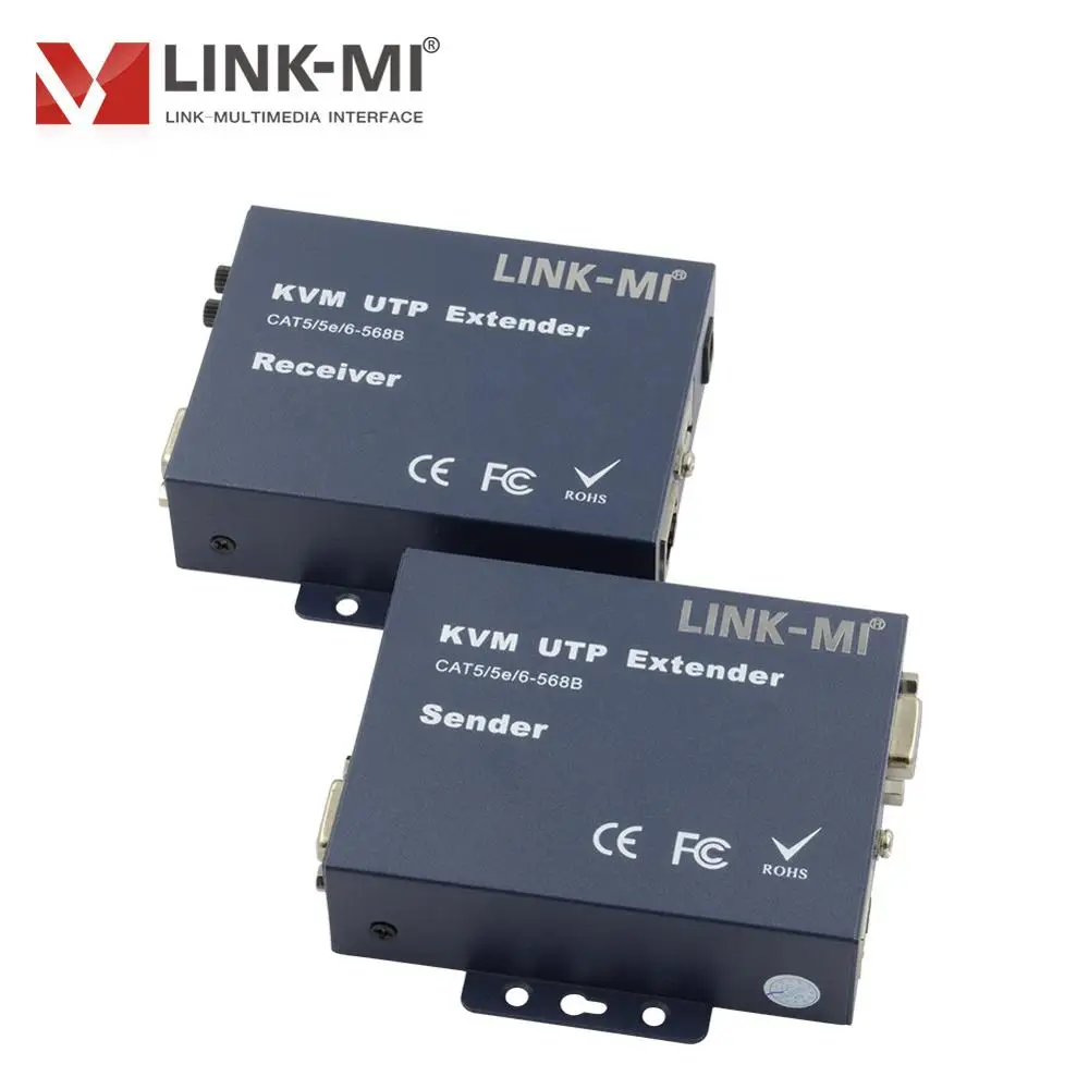Фото K103TRU LINK-MI м VGA USB KVM-удлинитель через один utp-кабель Cat5e/6 для клавиатуры, мыши и видеопорта, макс. 300 м №2
