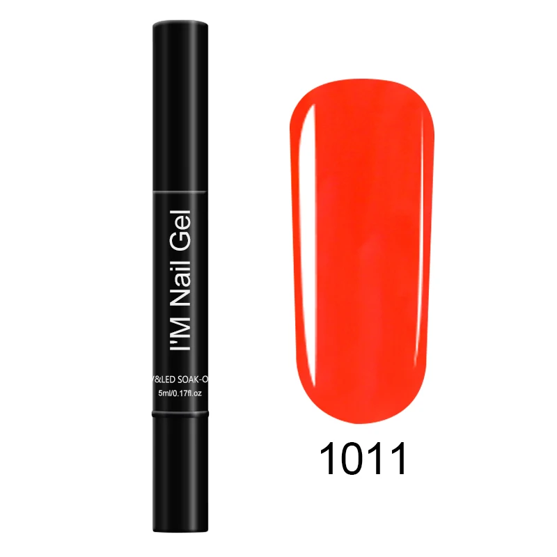 1011 LAKIMU DIY гель для ногтей с блёстками ручка полу Перманентный лак для ногтей акварельных маркерных ручек ручки для эскиза для точек Бьюти гель кисточка для дизайна ногтей - Цвет: 1011