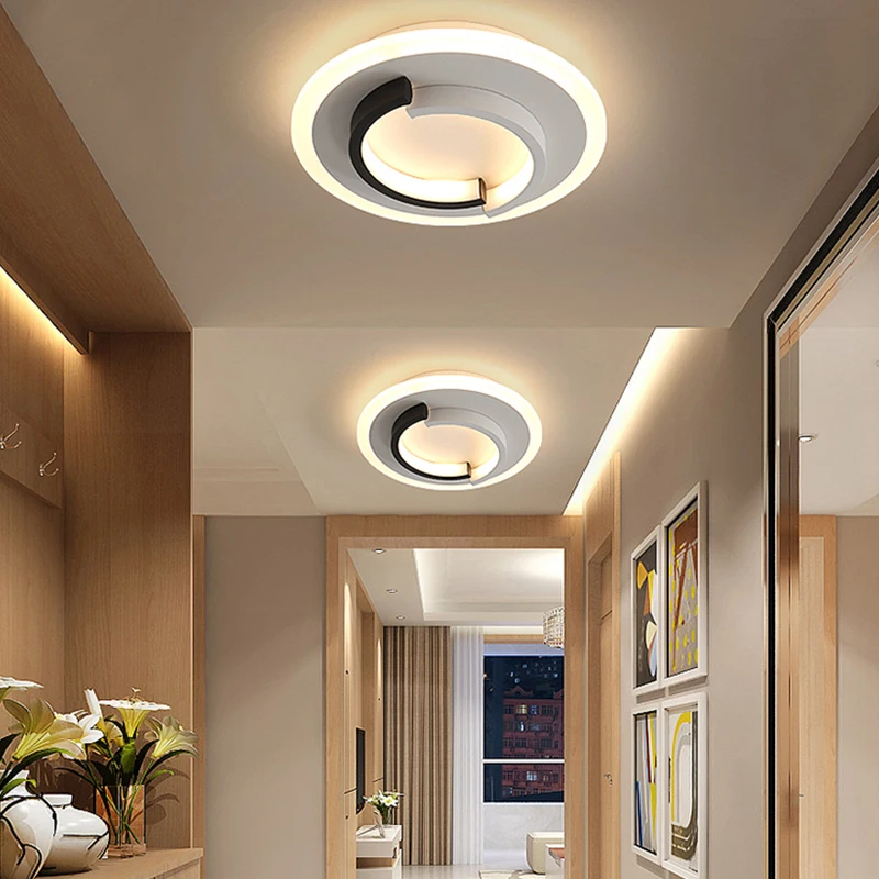 

At a loss Modern Led Ceiling Lamp Luster Black and White for corridor aisle attic Lights Hallway Balcony kitchen Fixtures