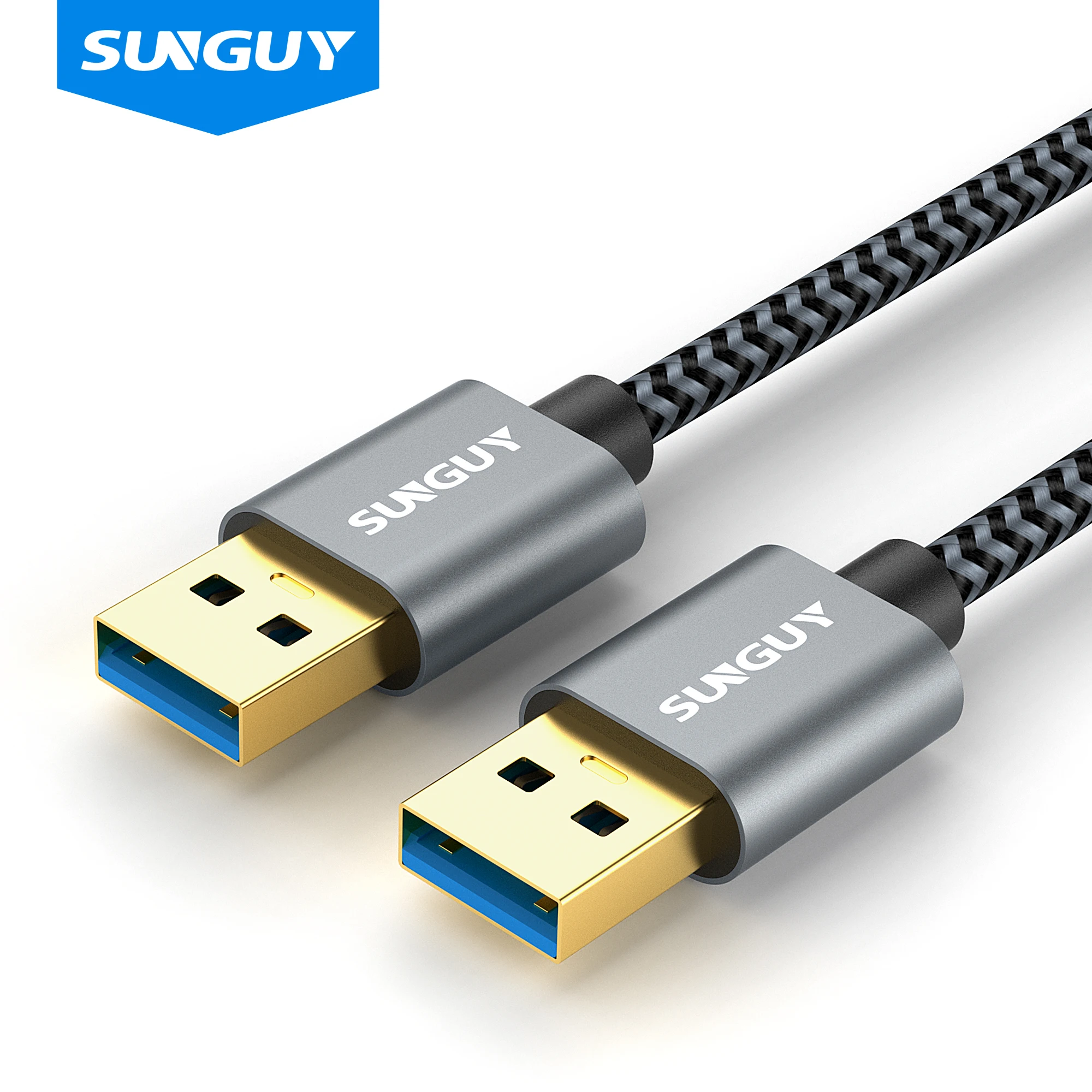 

SUNGUY USB 3.0 Cable, 0.5m USB A Male to A Male, Transfer Rates Up to 5Gbit / s, Type A to Type A Cable