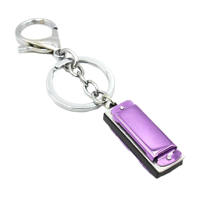 Цветной брелок гармоника мини 8 тонов 4 отверстия для ключей держатель подвеска