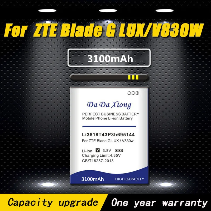 Высококачественный аккумулятор 3100 мАч Li3818T43P3h695144 для телефона ZTE V830w Kis 3 Max Blade G LUX |