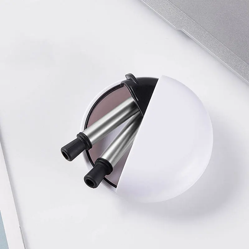 

Round Earphone Case Jewelry Protective Box Convenient Wire Cable Organizer Multifunction Storage Supplies Rotating Storage