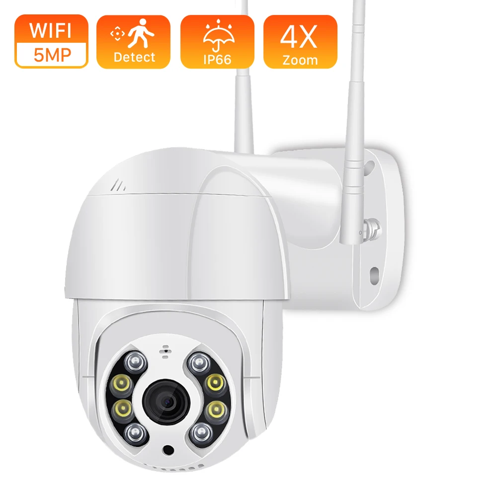 5MP 3MP PTZ AI человеческое Обнаружение Wifi ip камера P2P 4X цифровой зум CCTV ONVIF H.265 Аудио