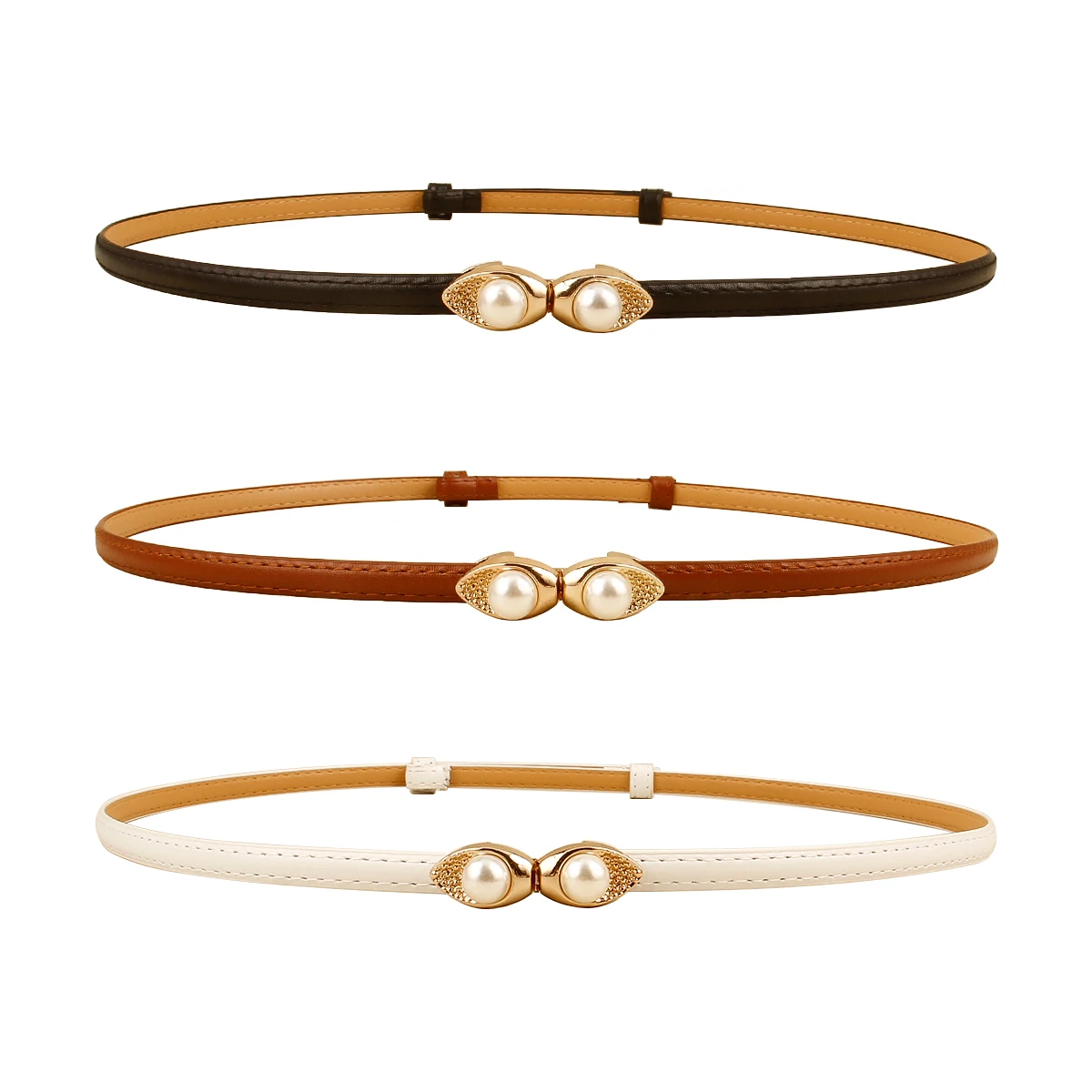 

Women's Pearl Belt Decoration Dress Waist Fashion Matching Skirt And Sweater Simple Small Thin Waist Chain Corset Belt