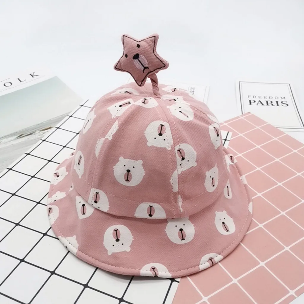 

Kids Summer Cartoon Star Beers Sun Protection Hat Sunscreen Cap For Girls Boys