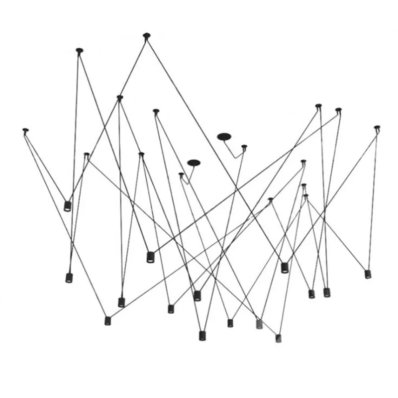 Пост современный Лофт Геометрическая линия Led подвеска Столовая бар фойе