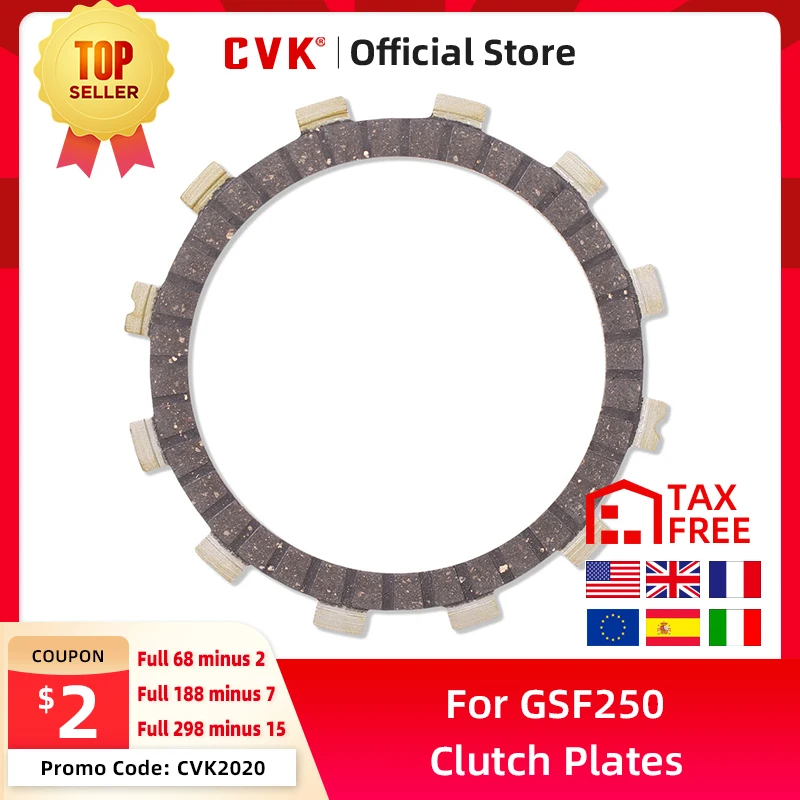 

CVK 6 PCS Clutch Plate Friction Sheet Clutch Discs For Suzuki GSF250 GSF400 74A 73A 75A 77A 913 Bandit 250/400 Motorcycles GSXR