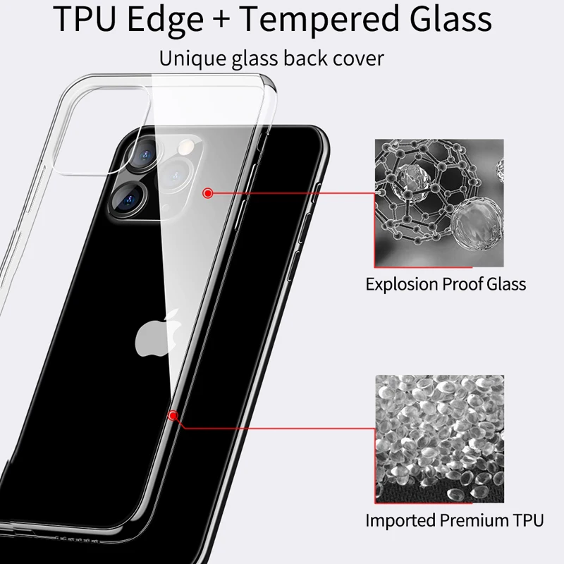 Oppselve Прозрачный чехол для iPhone 12 Mini 11 Pro Max XS X XR 8 7 6S Plus SE 2 Ультратонкий задней панели