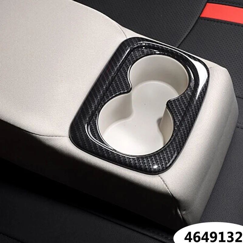 

2016 2017 For Honda Civic 10th ABS Matte/Carbon Fibre/Red Car Rear Water Cup frame trim Cover-interior Accessories Sticker shell