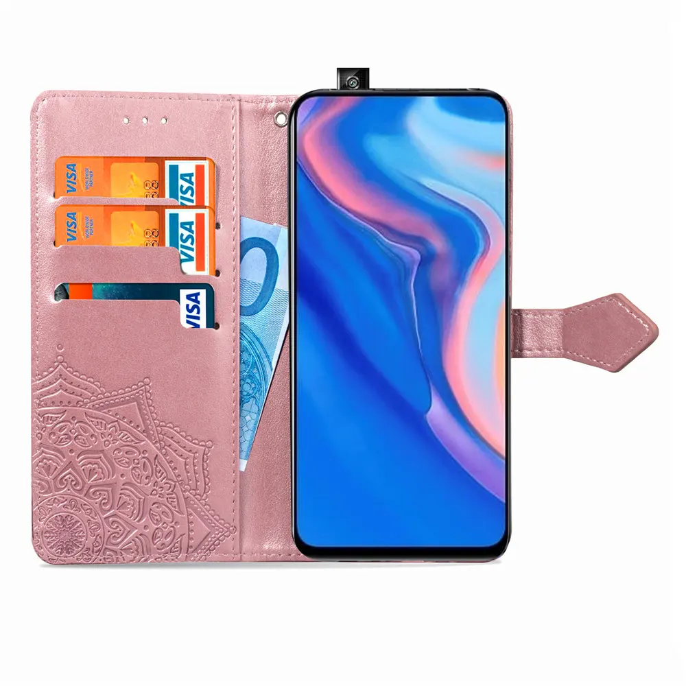 Дурман Цветы Чехол с тиснением для huawei Y5 Y6 Y7 Y9 Pro флип-чехол из искусственной кожи y6 y9 Prime Чехол-бумажник чехол для телефона оболочки
