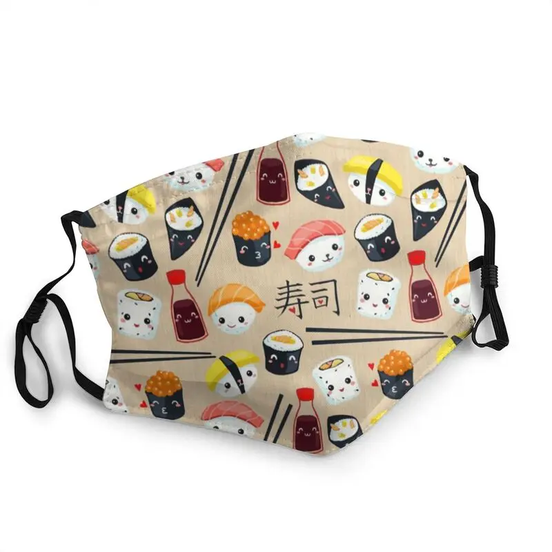 

Kawaii Sushi Breathable Mouth Face Mask Men Japan Food Mask Anti Haze Dustproof Protection Cover Respirator Muffle