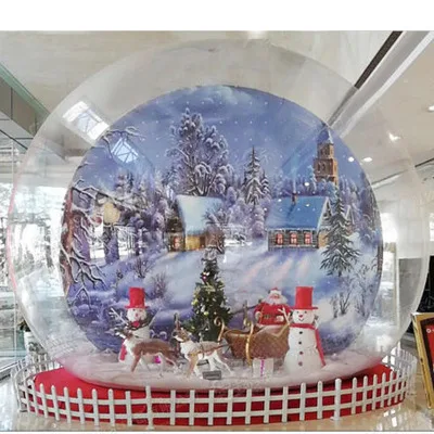 Для рождества гигантский надувной снежный шар пузырьковая купольная палатка с