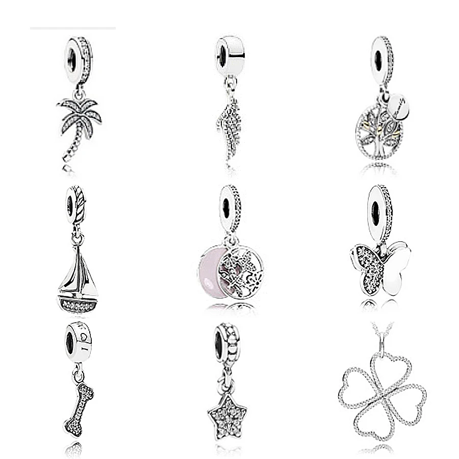 

NEW 100% 925 Sterling Silver Pendant charm beads Pearls Crystal collocation Bracelets DIY bracelets Wholesale factory