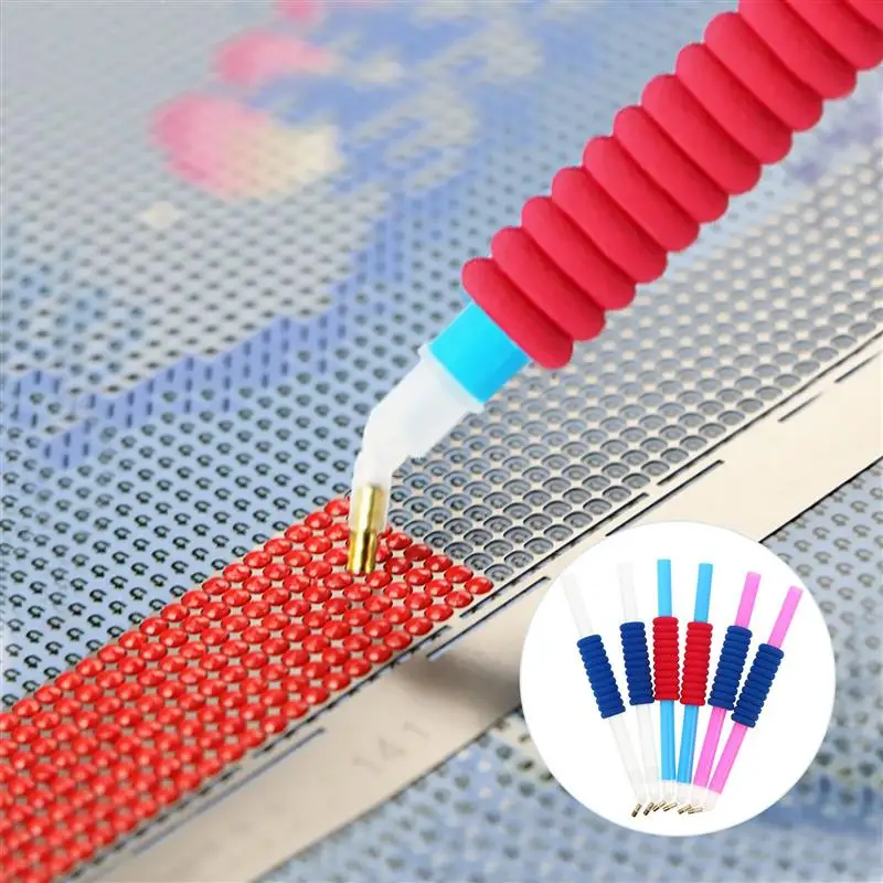 

6pcs Anti-fatigue Elbow Point Drill Pen Embroidery Pen Diamond Painting Tools