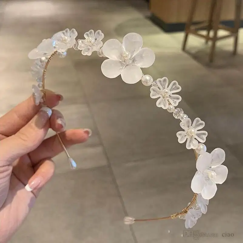 

Teenage Girls Hair Sticks Children Headbands Boutique Princess Head Bands Fashion Crystal Flower Kids Hair Accessories B3894