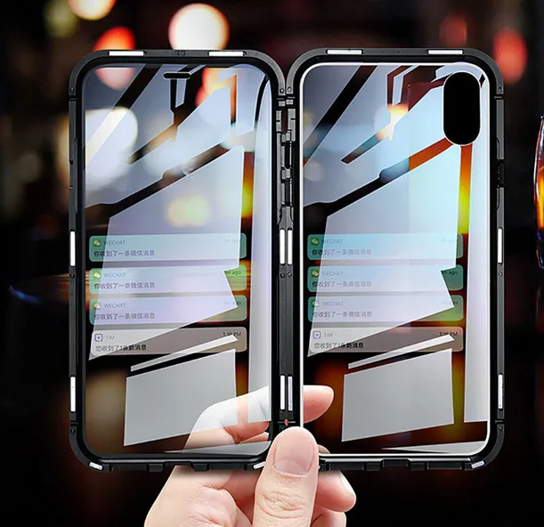 Магнитный металлический чехол для телефона Xiaomi Redmi Note 7 6 5 Pro чехлы с закаленным