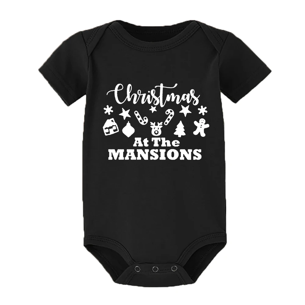 Рождественская семейная подходящая одежда для папы мамы детей футболки детские