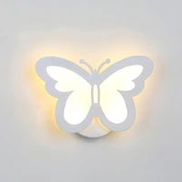 ac 220v 18w 36led butterfly leaf wall light living room corridor bedside wall lamps home stairs bedroom bedside bathroom light