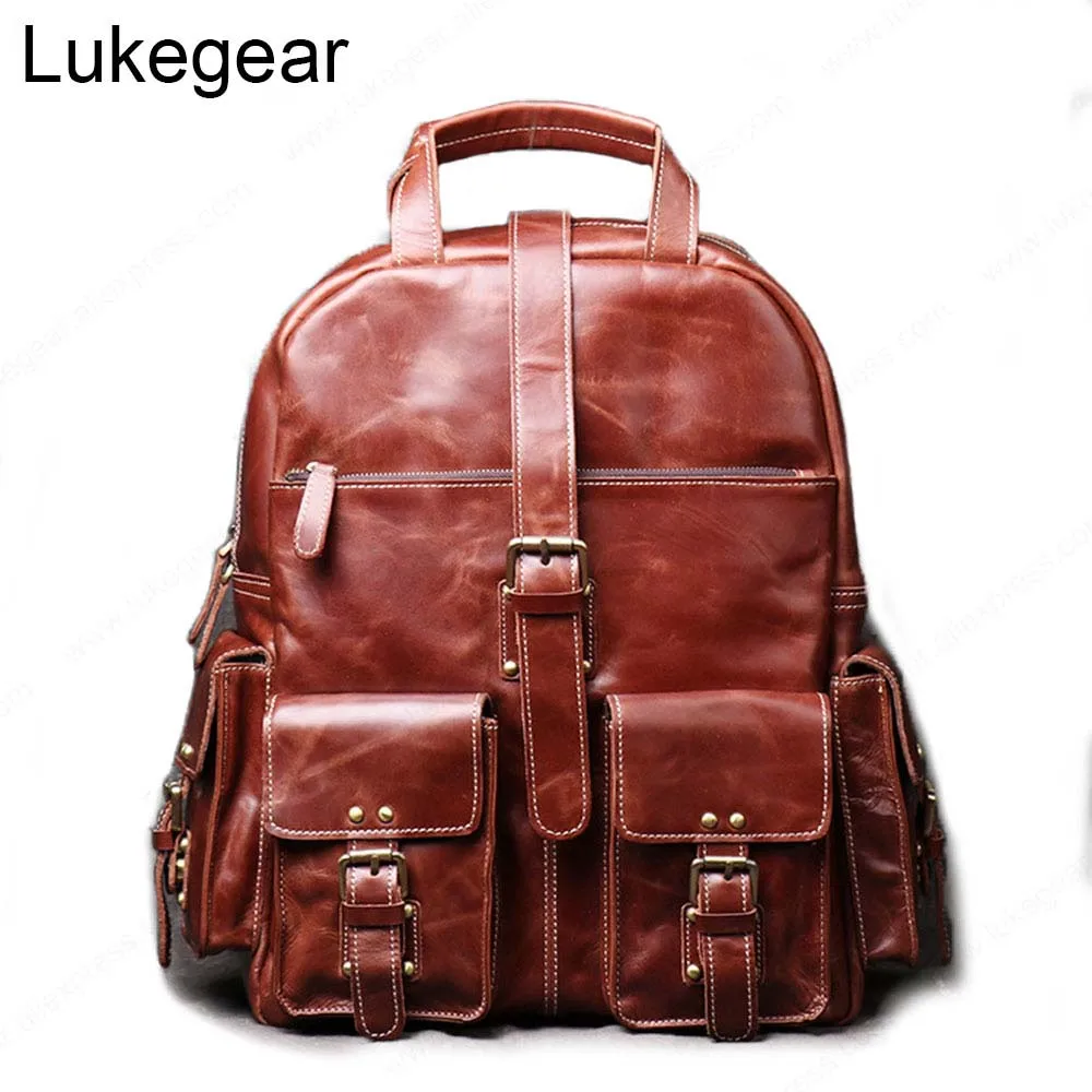 Lukegear рюкзак из натуральной кожи кошелек ручная работа унисекс Воловья кожа