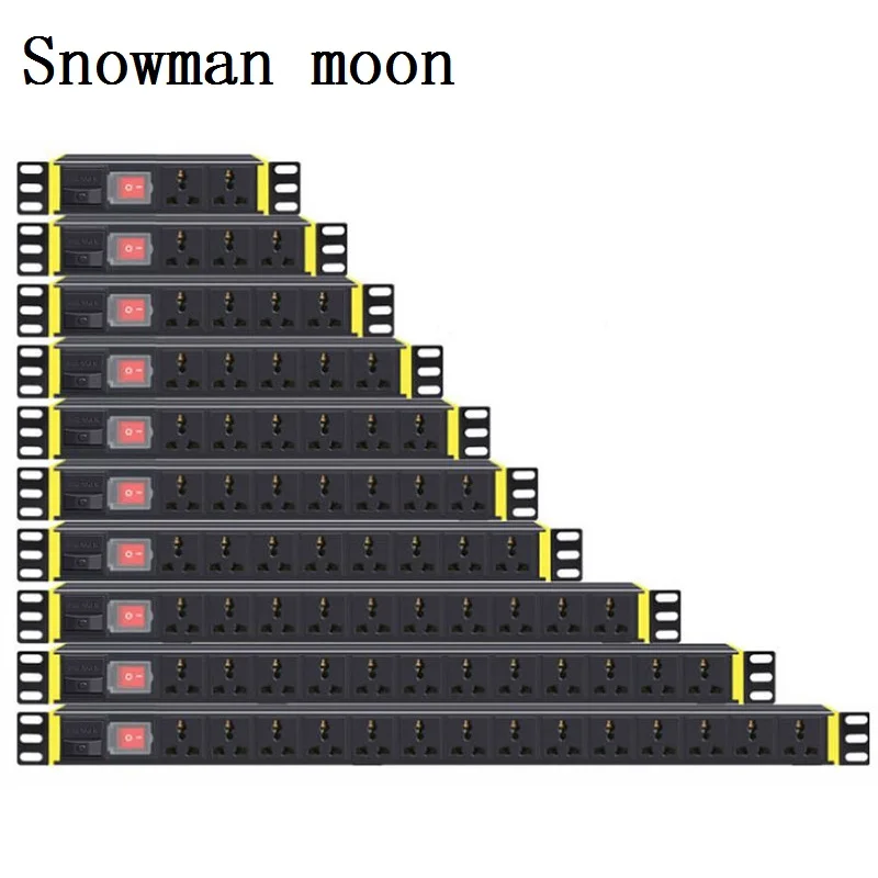 Алюминиевый сплав pdu Блок питания розетка двойной выключатель 16A защита от